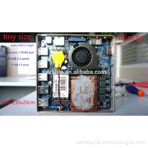x86 mini pc 130*130*20mm tiny size cheap mini pc 12v mini pc vga mini pc portable mini pc